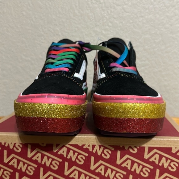 Vans old Stacked Glitter Black Rainbow - Picture 6 of 8